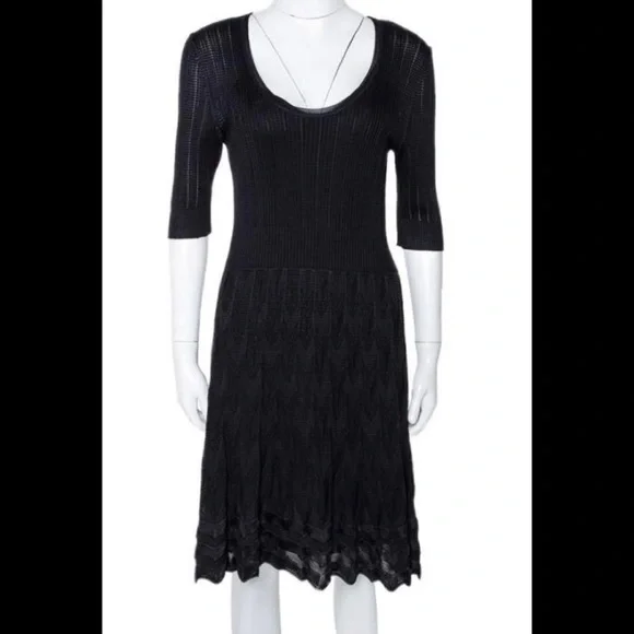 slim fit dress slacks Karen Millen Ivory / Grey Soft Ribbed Asymmetric Hem Knitted Dress UK S